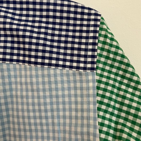 Brooks Brothers Boy's Large Button Up Multicolor Gingham Collage - Picture 5 of 6